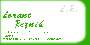 lorant reznik business card